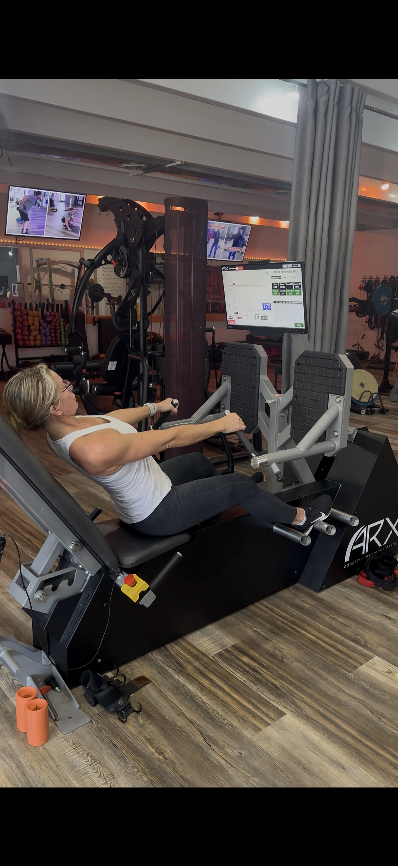 Client performing extensions on ARX Alpha at KalQlate Science Hendersonville TN